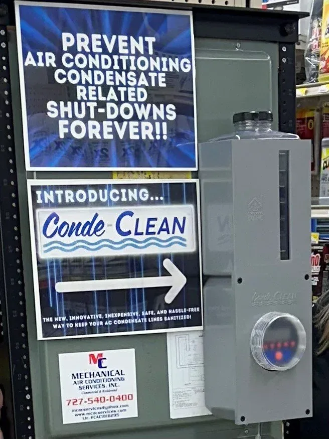 Conde-CLEAN on a hardware store display